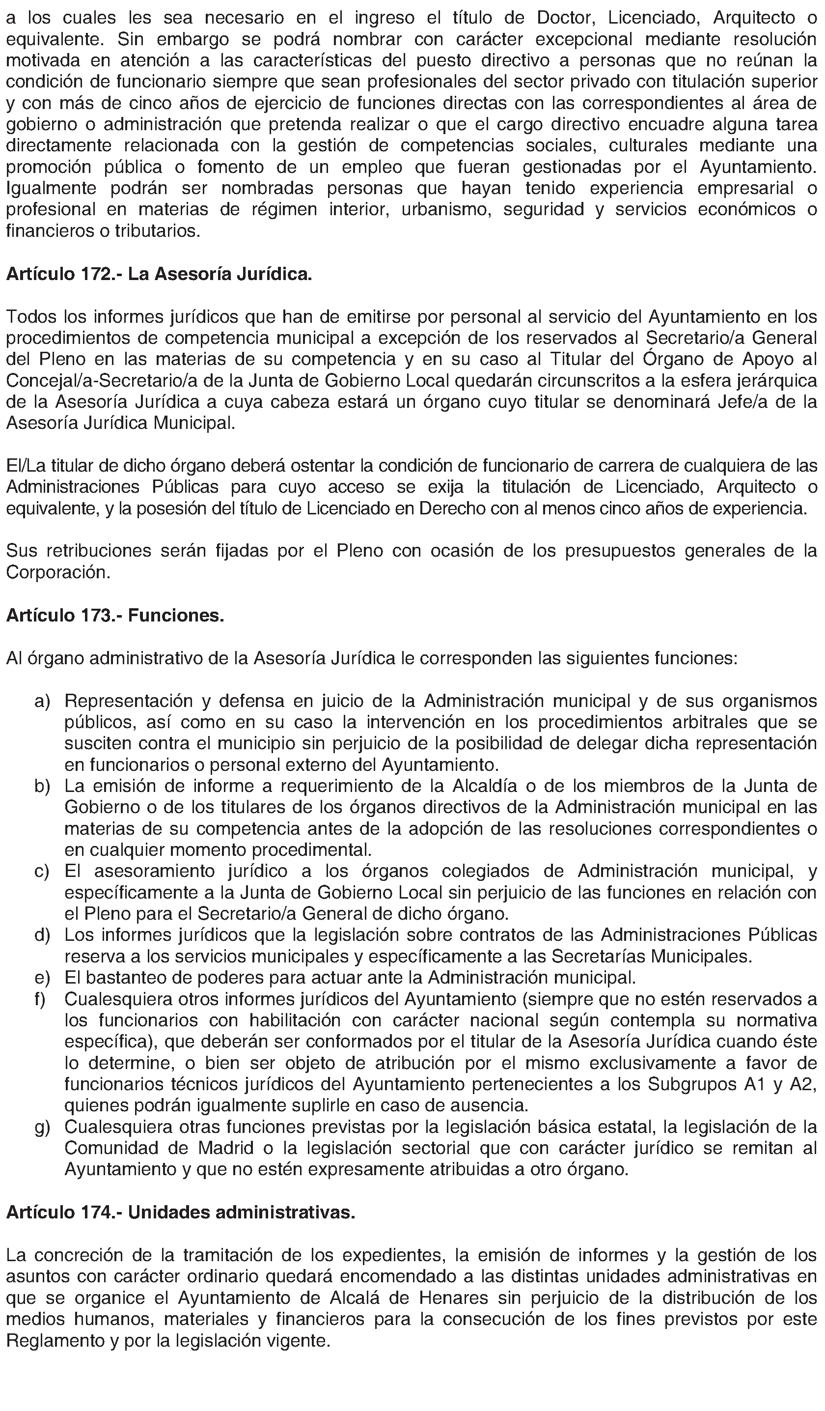 Imagen del artículo Alcalá de Henares. Organización y funcionamiento. Reglamento Orgánico Municipal