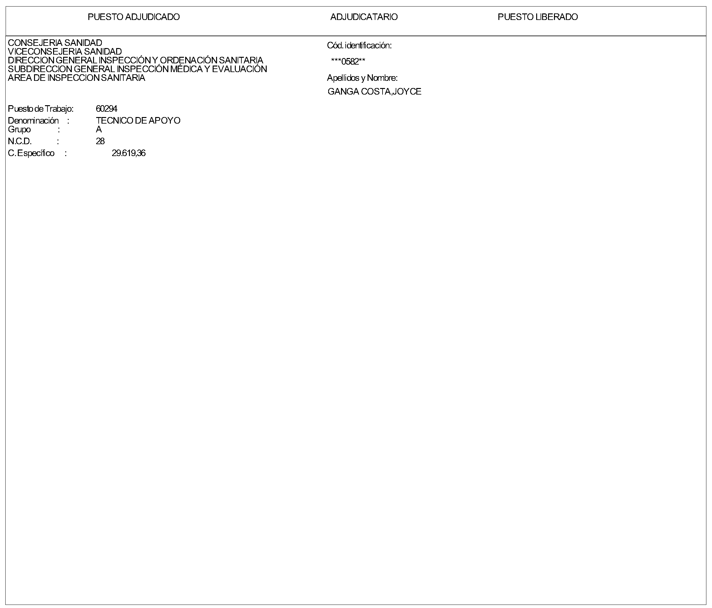 Imagen del artículo ORDEN 914/2024, de 5 de junio, de la Consejera de Sanidad, por la que se resuelve la convocatoria aprobada por Orden 510/2024, de 27 de marzo, de esta Consejería de Sanidad (BOLETÍN OFICIAL DE LA COMUNIDAD DE MADRID de 9 de abril), para la provisión de un puesto de trabajo vacante en la citada Consejería por el procedimiento de Libre Designación.