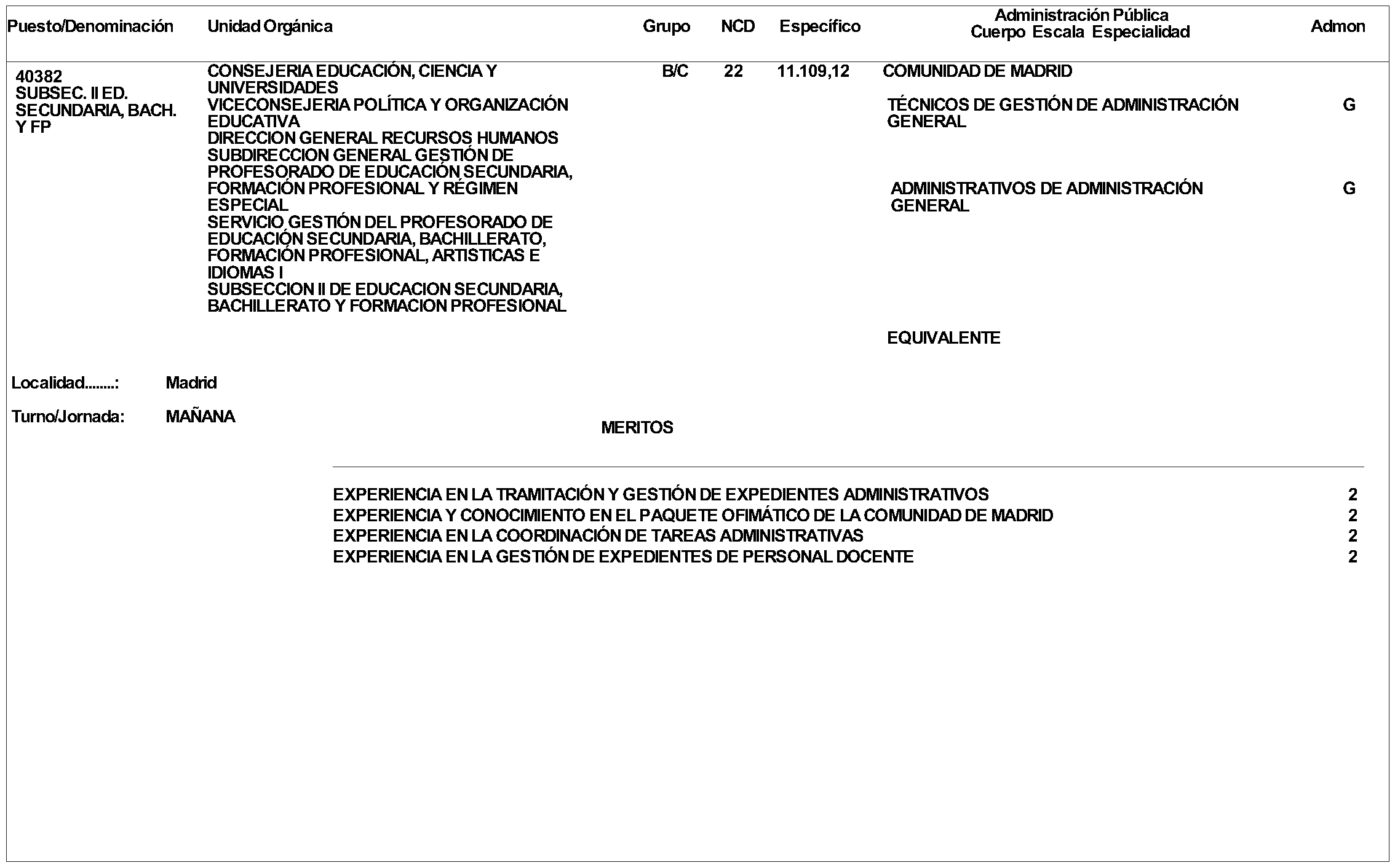 Imagen del artículo ORDEN 2846/2024, de 18 de junio, del Consejero de Educación, Ciencia y Universidades, por la que se aprueba convocatoria pública para la provisión de puestos de trabajo vacante en la Consejería de Educación, Ciencia y Universidades por el procedimiento de Concurso de Méritos.