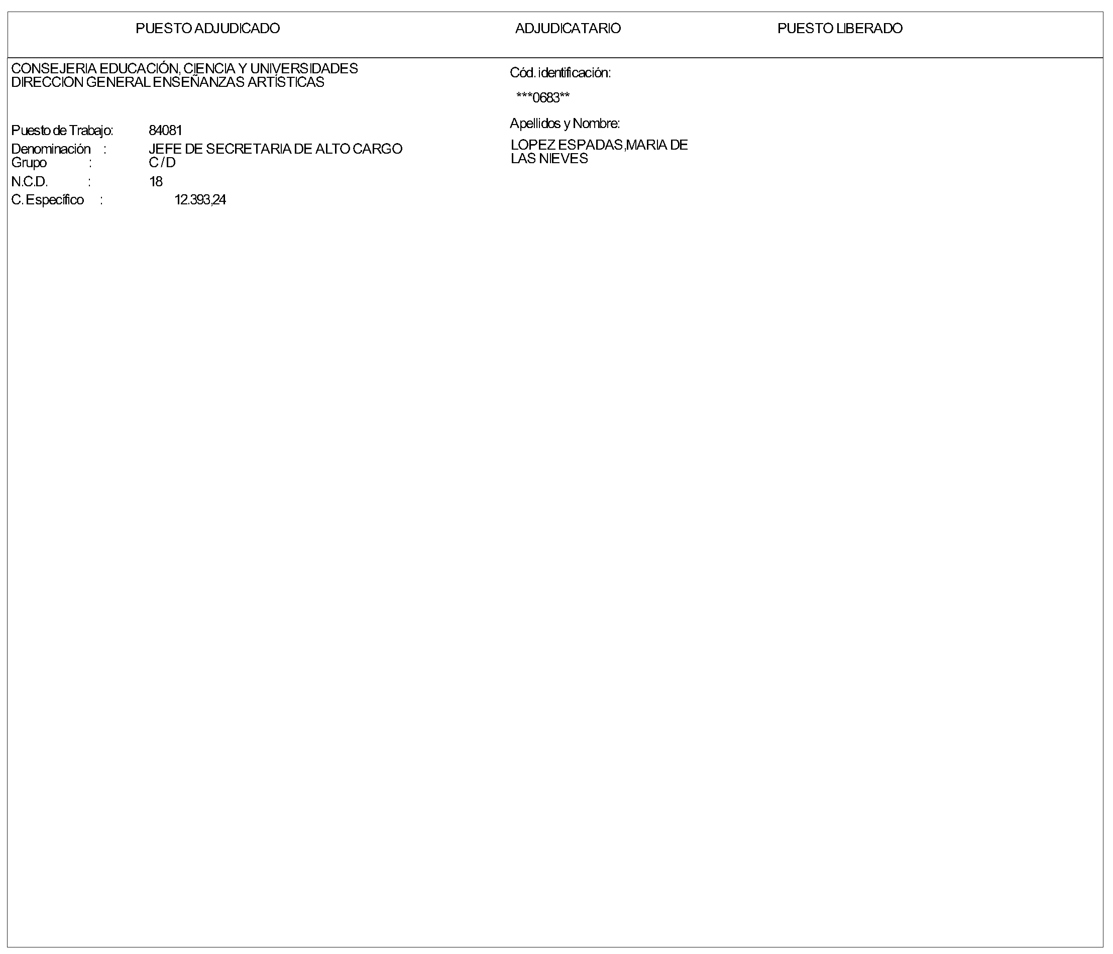 Imagen del artículo ORDEN 2852/2024, de 18 de junio, del Consejero de Educación, Ciencia y Universidades, por la que se resuelve la convocatoria aprobada por Orden 1689/2024, de 16 de abril, del Consejero de Educación, Ciencia y Universidades (BOLETÍN OFICIAL DE LA COMUNIDAD DE MADRID de 26 de abril de 2024), para la provisión de un puesto de trabajo vacante en la Consejería de Educación, Ciencia y Universidades, por el procedimiento de Libre Designación.