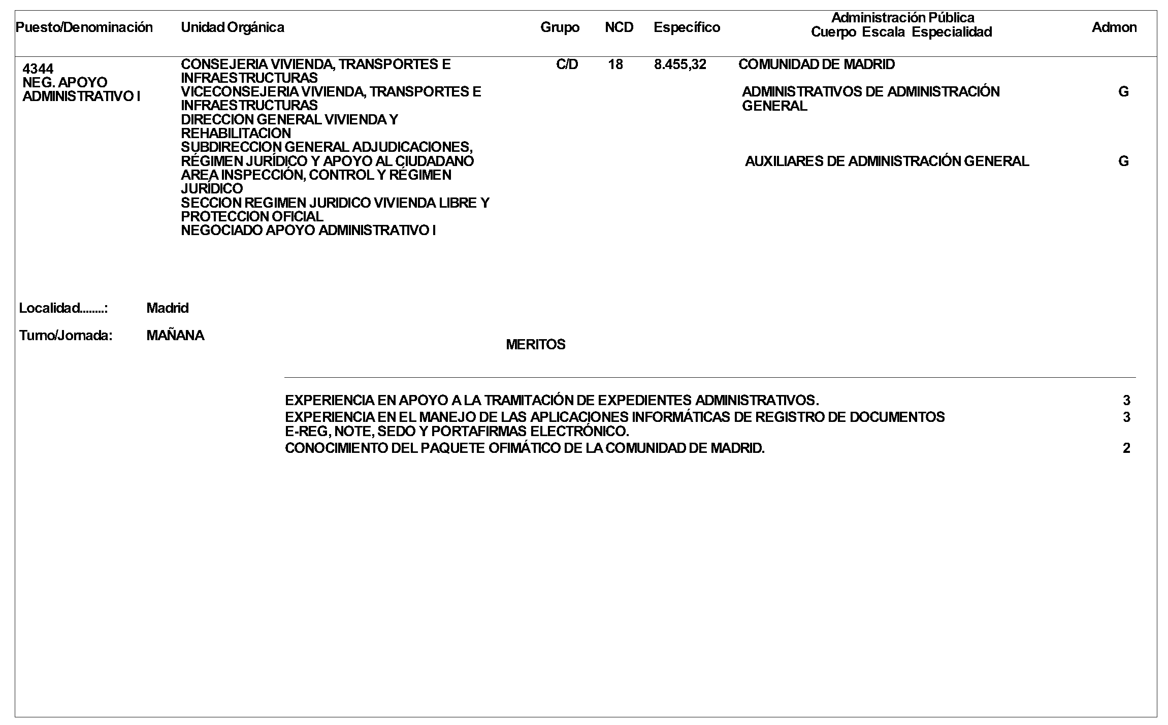 Imagen del artículo ORDEN de 26 de junio de 2024, del Consejero de Vivienda, Transportes e Infraestructuras, por la que se aprueba convocatoria pública para la provisión de varios puestos de trabajo vacantes en la Consejería de Vivienda, Transportes e Infraestructuras, por el procedimiento de Concurso de Méritos.