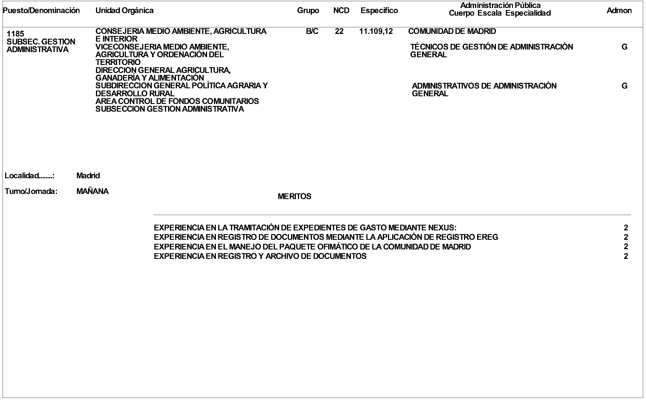 Imagen del artículo ORDEN 2335/2024, de 26 de junio, de la Consejería de Medio Ambiente, Agricultura e Interior, por la que se aprueba convocatoria pública para la provisión de puestos de trabajo vacantes en la citada Consejería, por el procedimiento de Concurso de Méritos.