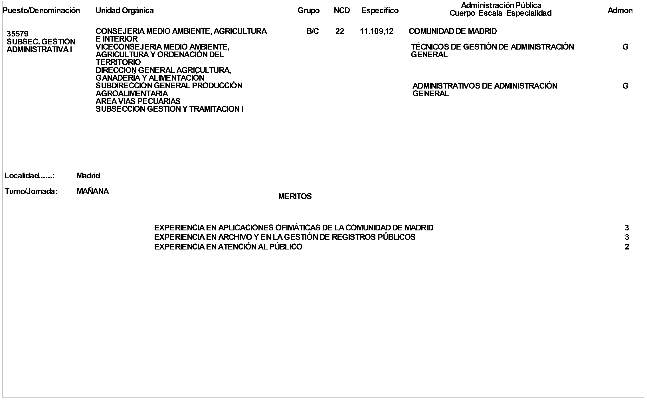 Imagen del artículo ORDEN 2335/2024, de 26 de junio, de la Consejería de Medio Ambiente, Agricultura e Interior, por la que se aprueba convocatoria pública para la provisión de puestos de trabajo vacantes en la citada Consejería, por el procedimiento de Concurso de Méritos.