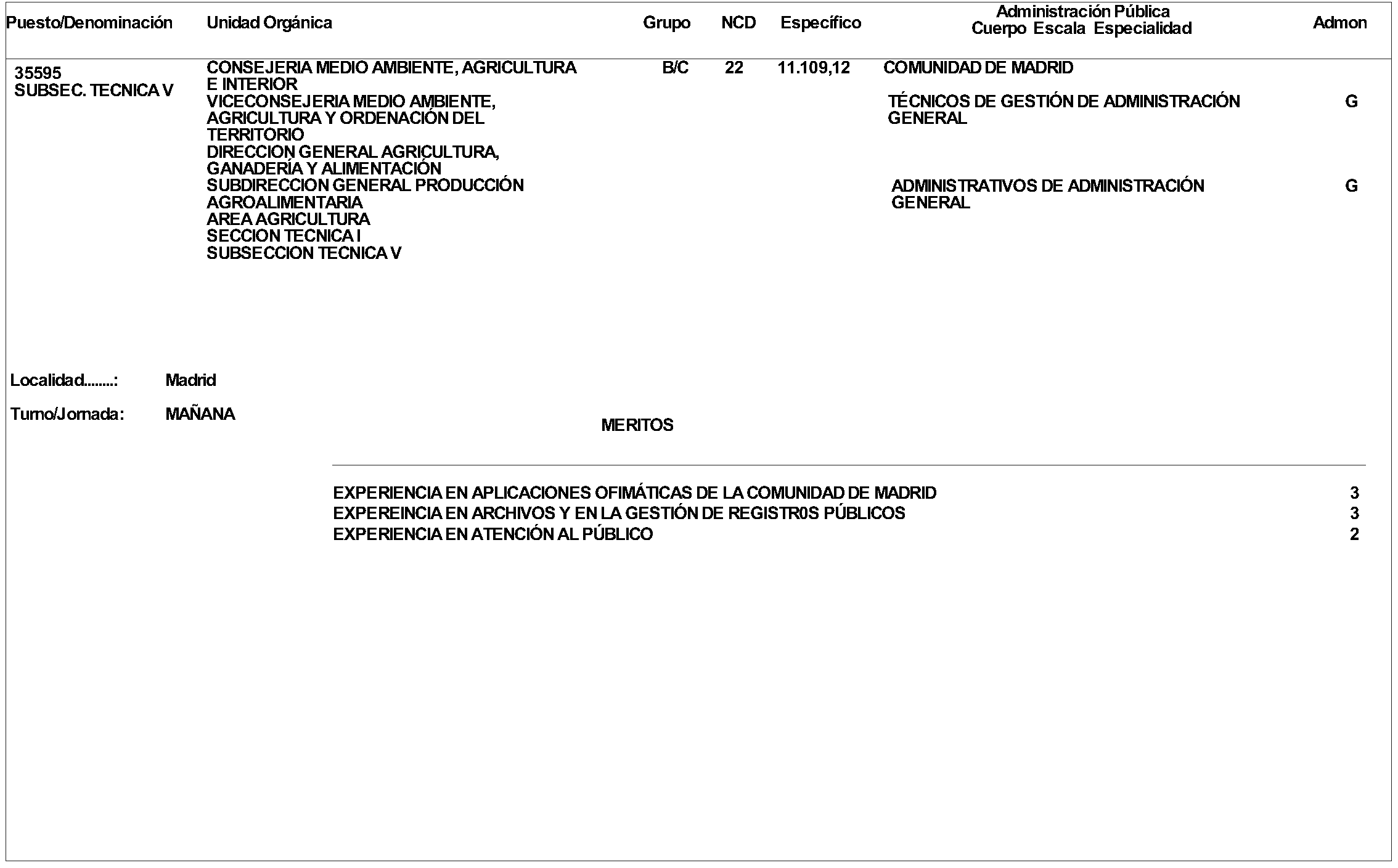 Imagen del artículo ORDEN 2335/2024, de 26 de junio, de la Consejería de Medio Ambiente, Agricultura e Interior, por la que se aprueba convocatoria pública para la provisión de puestos de trabajo vacantes en la citada Consejería, por el procedimiento de Concurso de Méritos.