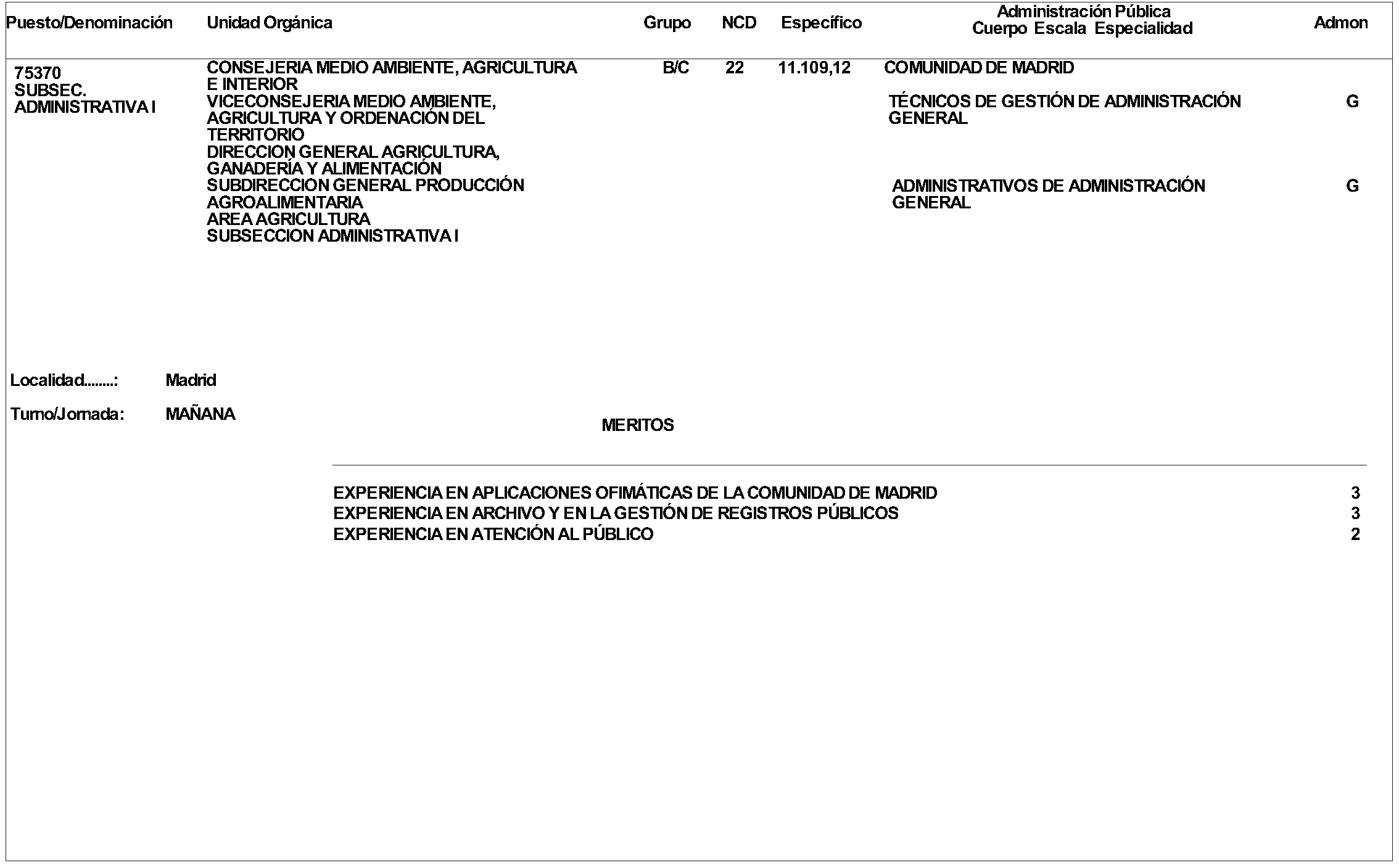 Imagen del artículo ORDEN 2335/2024, de 26 de junio, de la Consejería de Medio Ambiente, Agricultura e Interior, por la que se aprueba convocatoria pública para la provisión de puestos de trabajo vacantes en la citada Consejería, por el procedimiento de Concurso de Méritos.