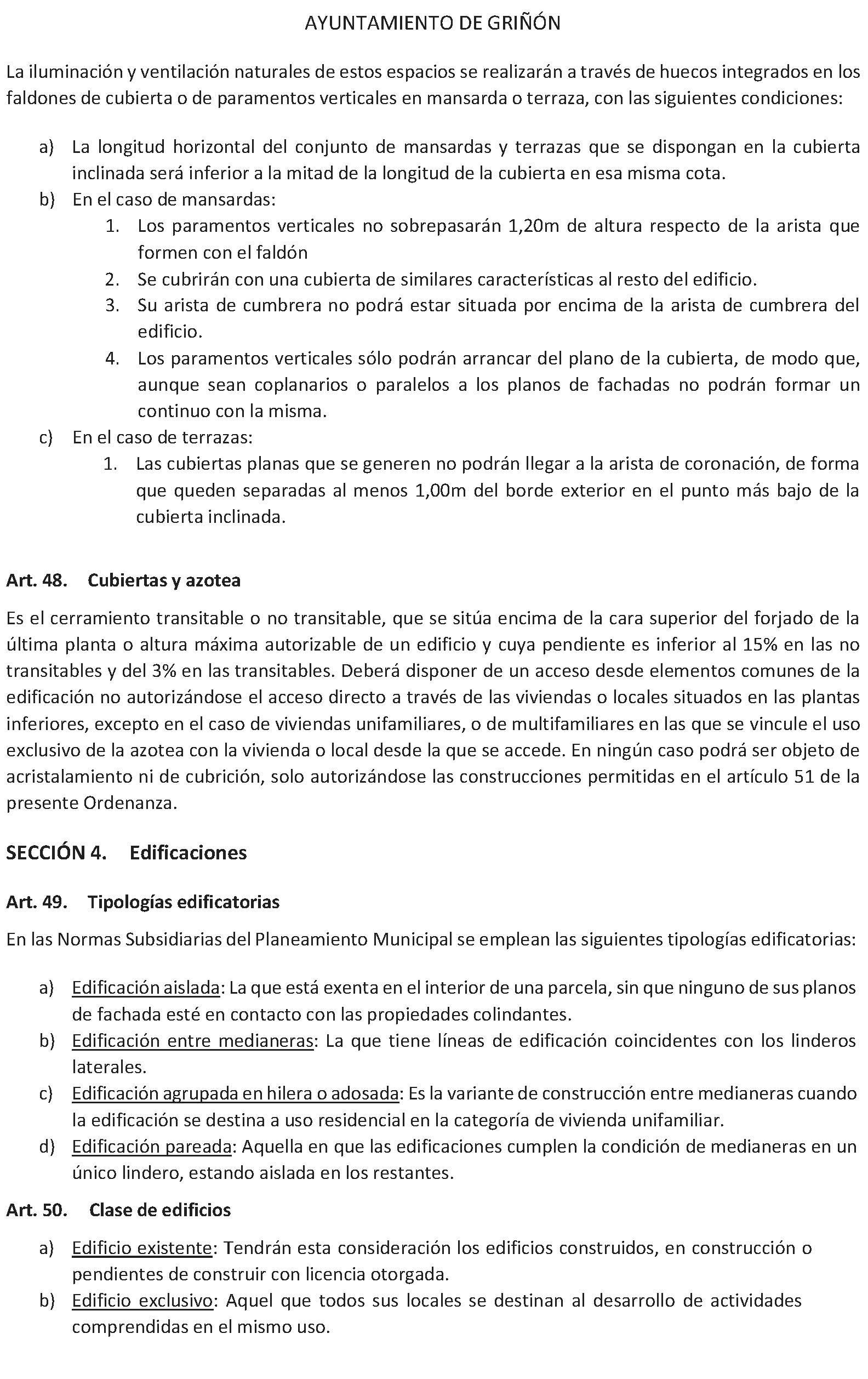 Imagen del artículo Griñón. Organización y funcionamiento. Ordenanza edificación