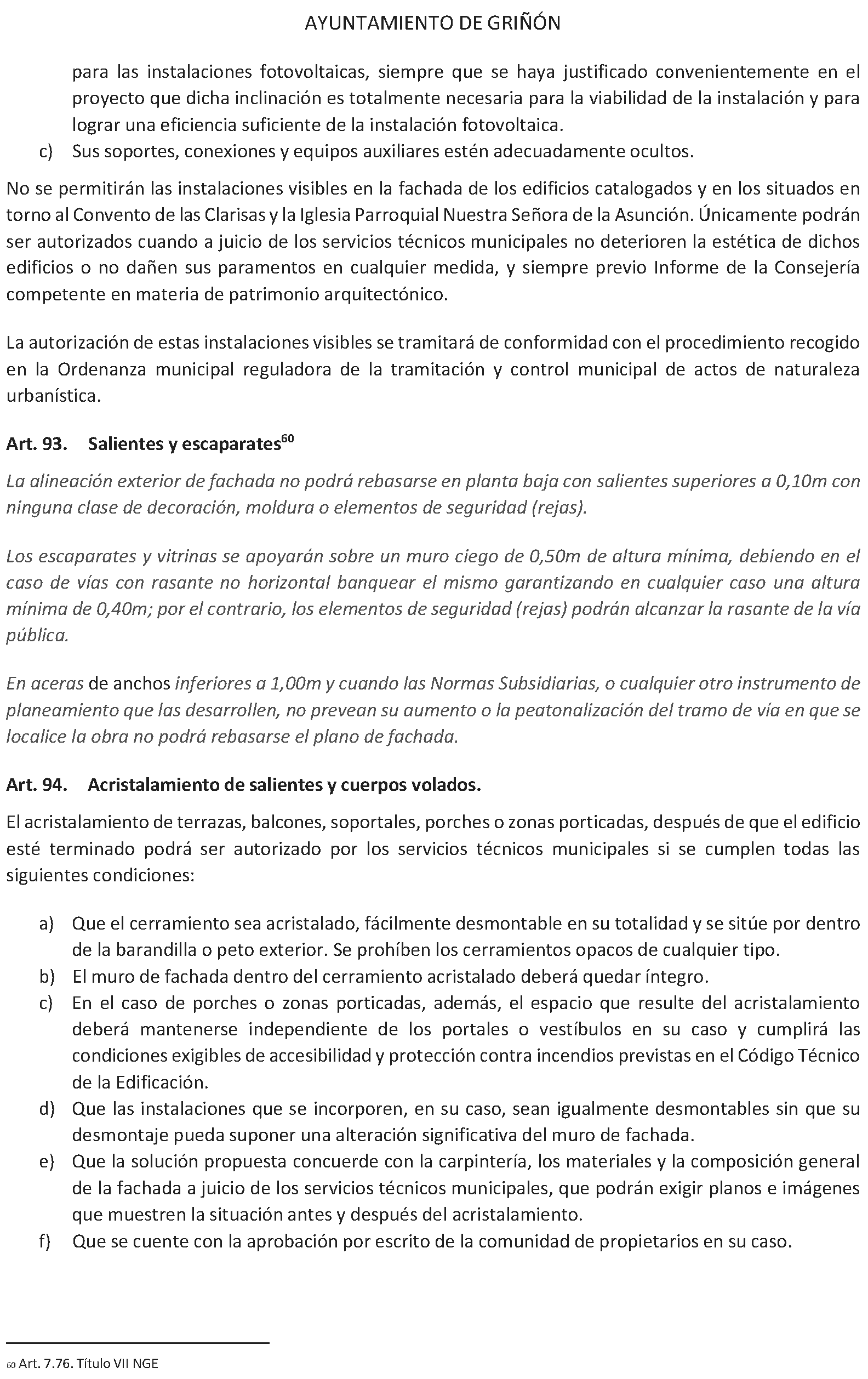 Imagen del artículo Griñón. Organización y funcionamiento. Ordenanza edificación