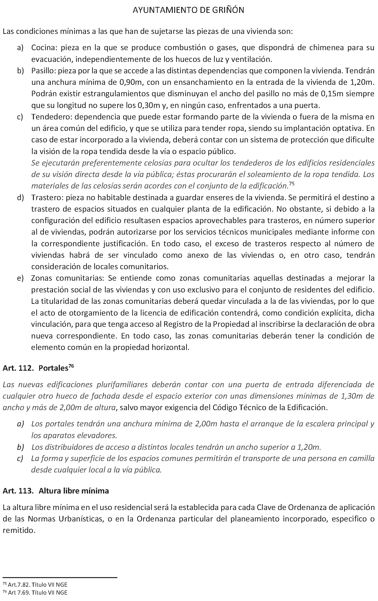 Imagen del artículo Griñón. Organización y funcionamiento. Ordenanza edificación