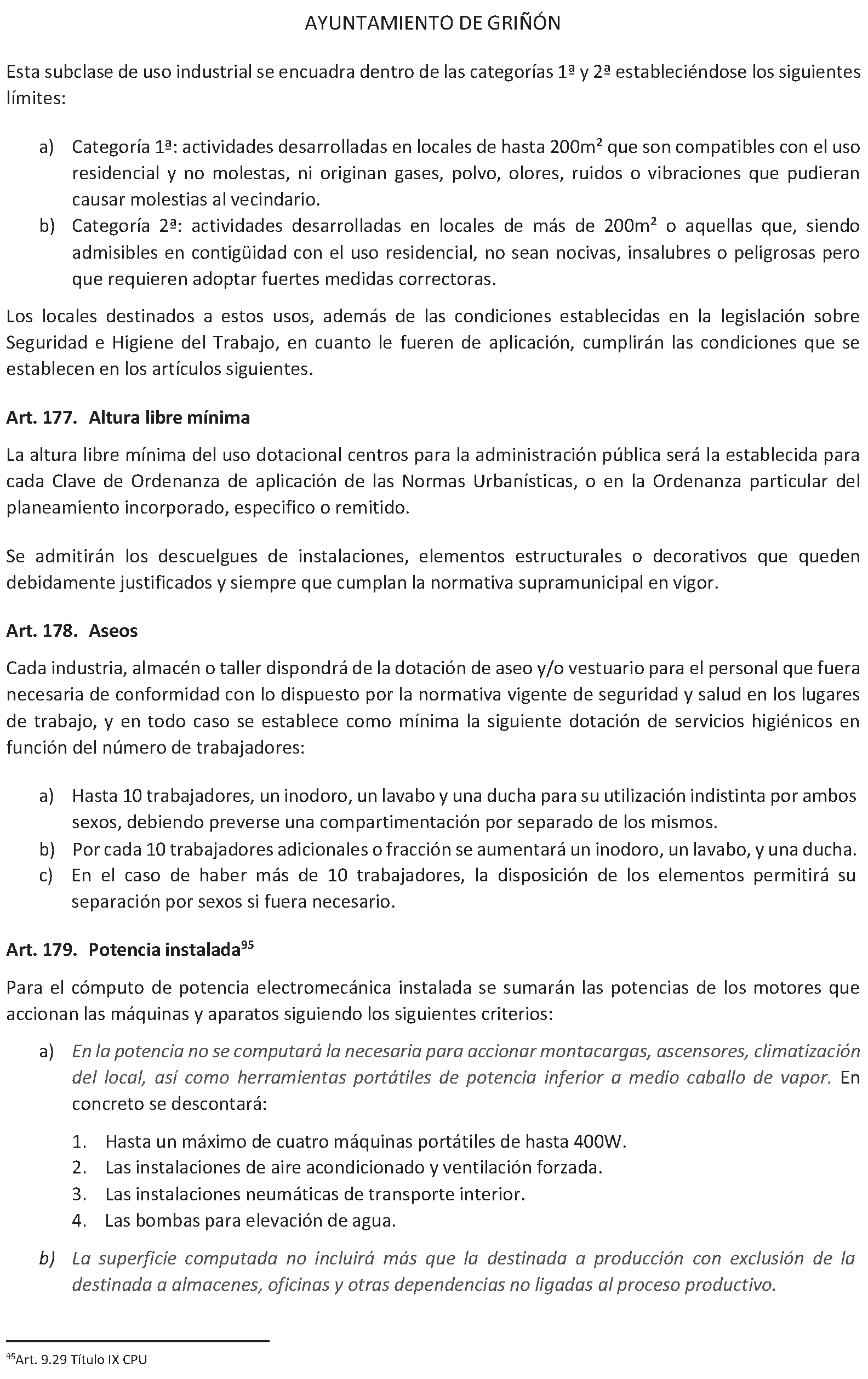 Imagen del artículo Griñón. Organización y funcionamiento. Ordenanza edificación