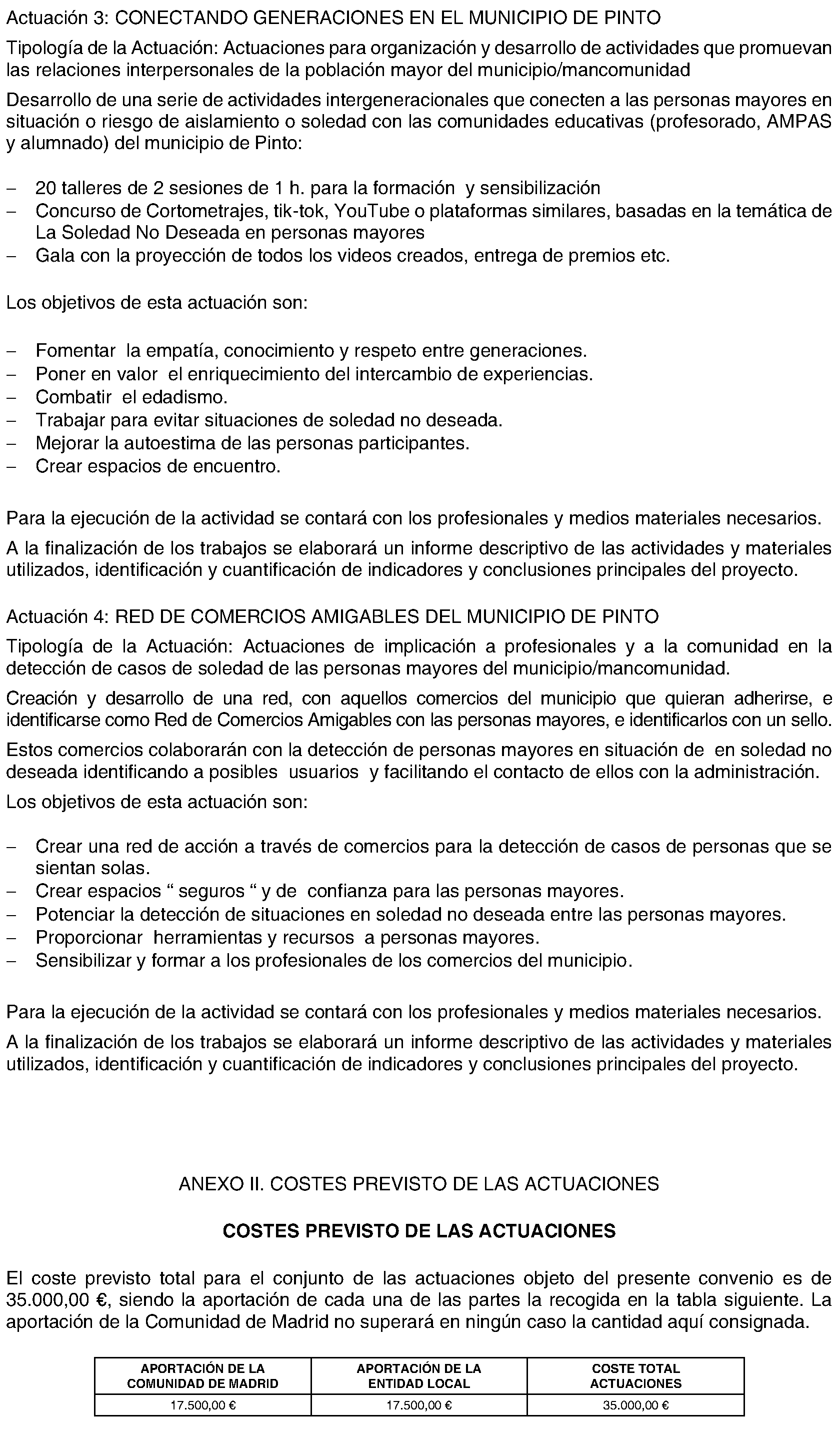 Imagen del artículo CONVENIO de colaboración de 27 de junio de 2024, entre la Comunidad de Madrid a través de la Consejería de Familia, Juventud y Asuntos Sociales y el municipio de Pinto, para el desarrollo en 2024 de actuaciones en materia de atención a personas mayores en soledad, en el marco de la red de atención a mayores en soledad de la Comunidad de Madrid.