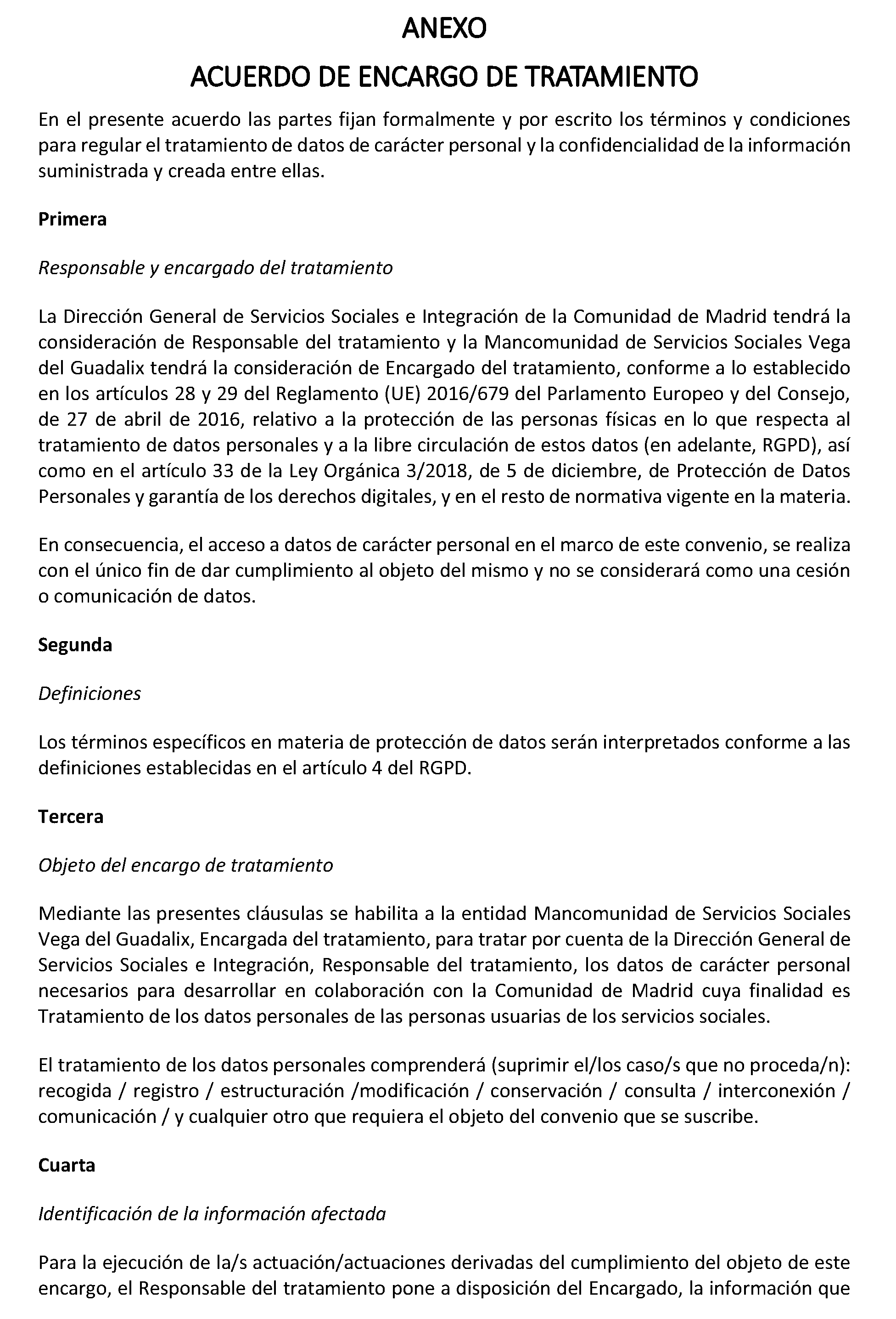 Imagen del artículo ADENDA de 4 de julio de 2024, de modificación del convenio de colaboración entre la Comunidad de Madrid, a través de la Consejería de Familia, Juventud y Asuntos Sociales y la Mancomunidad de Servicios Sociales Vega del Guadalix, para el desarrollo de la Atención Social Primaria y otros programas por los Servicios Sociales de las Entidades Locales para el año 2024.