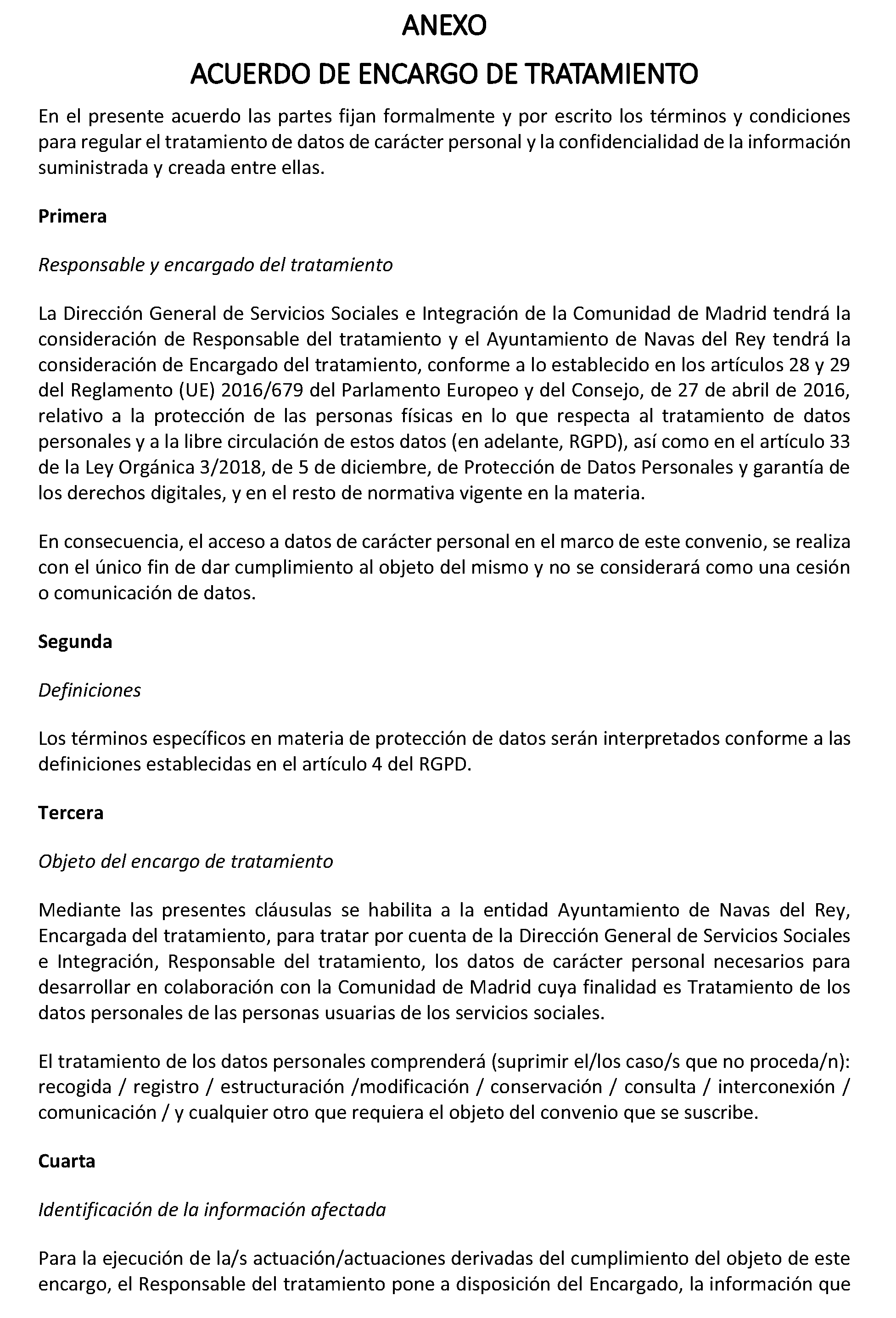 Imagen del artículo ADENDA de 4 de julio de 2024, de modificación del convenio de colaboración entre la Comunidad de Madrid, a través de la Consejería de Familia, Juventud y Asuntos Sociales y el Ayuntamiento de Navas del Rey, para el desarrollo de la Atención Social Primaria y otros programas por los Servicios Sociales de las Entidades Locales para el año 2024.